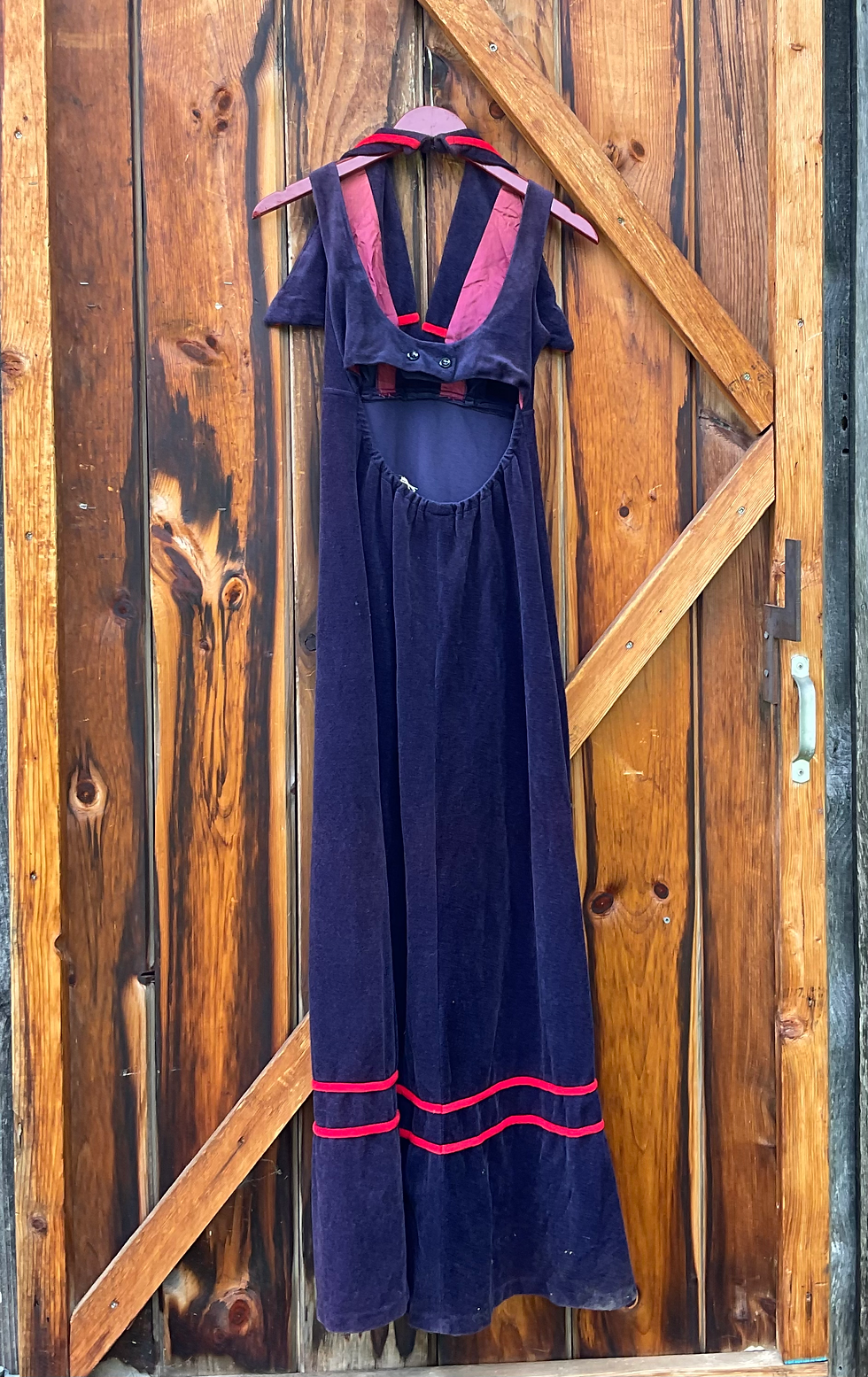Thumbnail: c.1970s Velvet Sailor Dress 