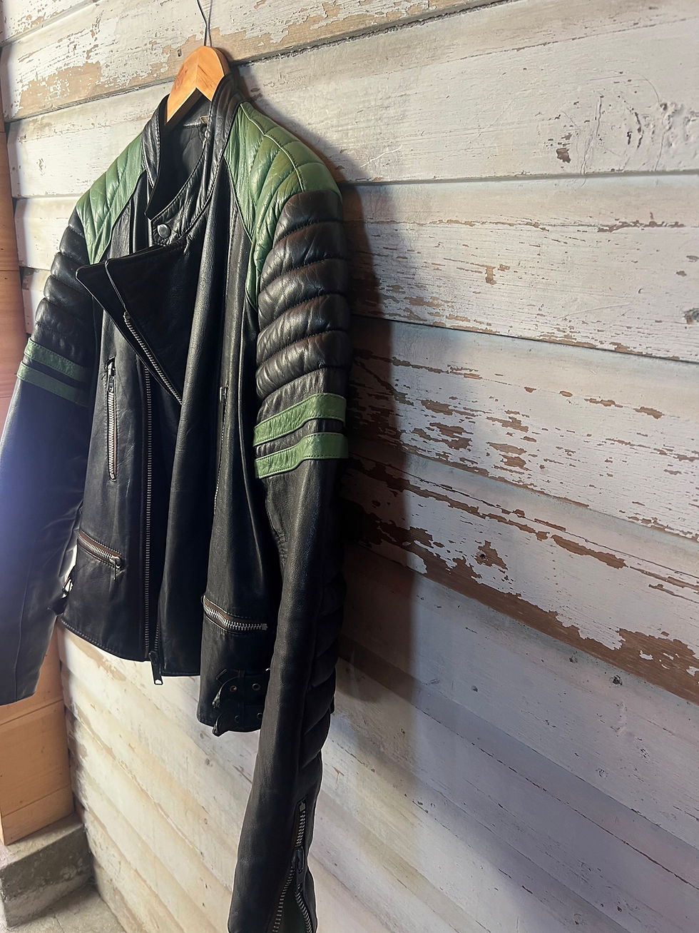Thumbnail: c.1960s Two Tone Quilted Biker Jacket [M] 