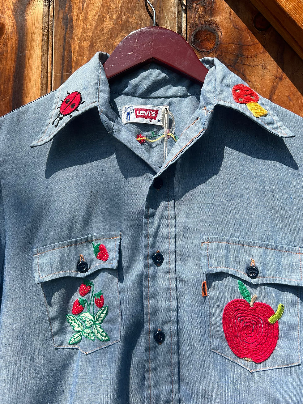 Thumbnail: c. 1970s Levis Orange Tab Embroidered [M]