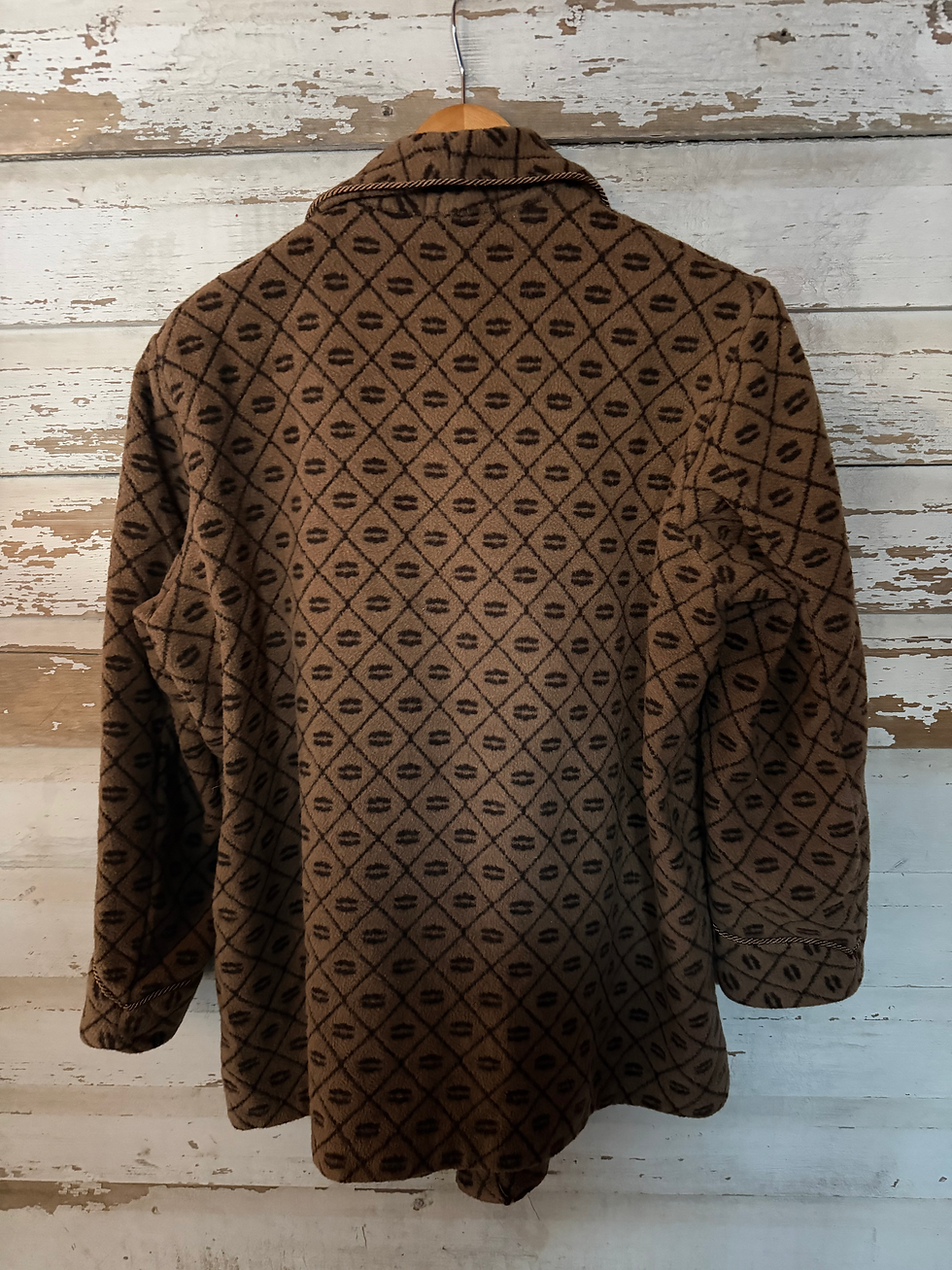Thumbnail: c.1950s Geo Belted Blanket Jacket [M]  
