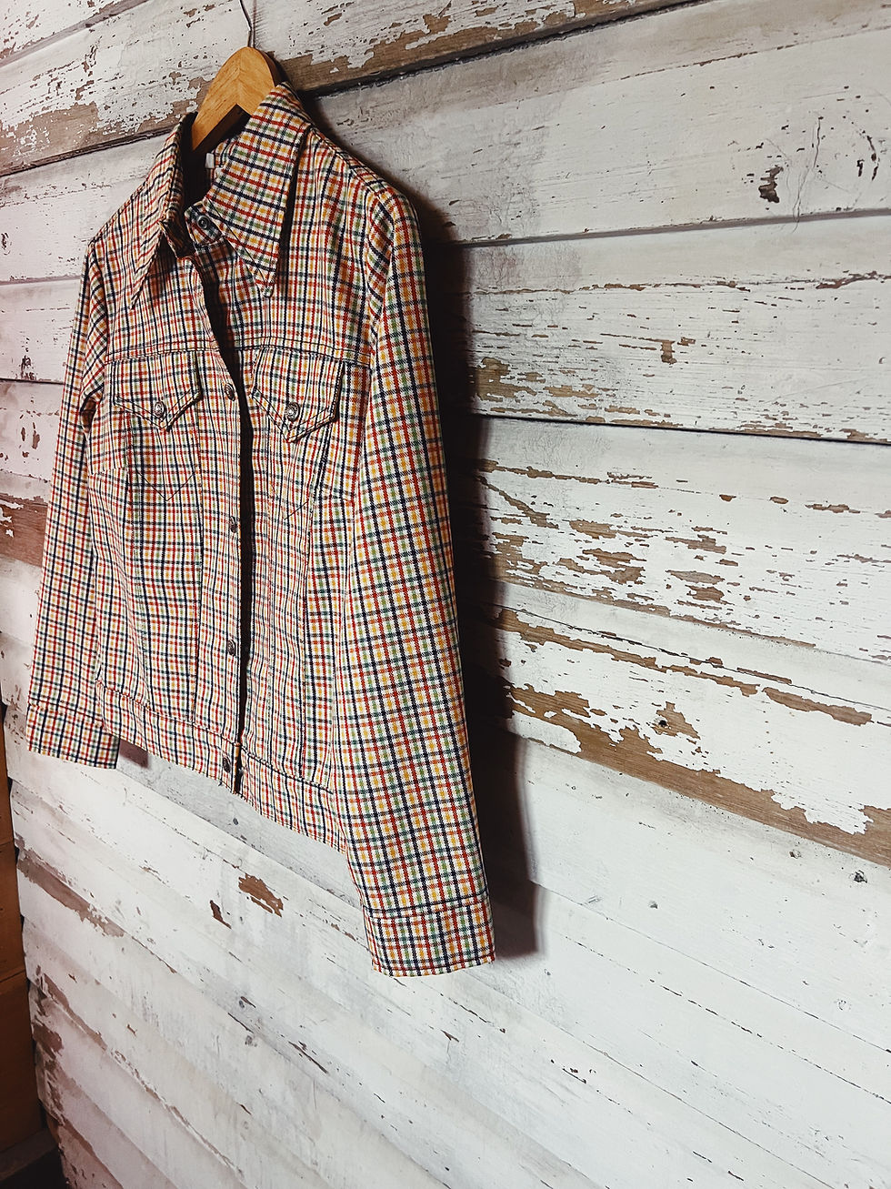 Thumbnail: c.1970s Levi’s Big E Rainbow Gingham Jacket [M] 