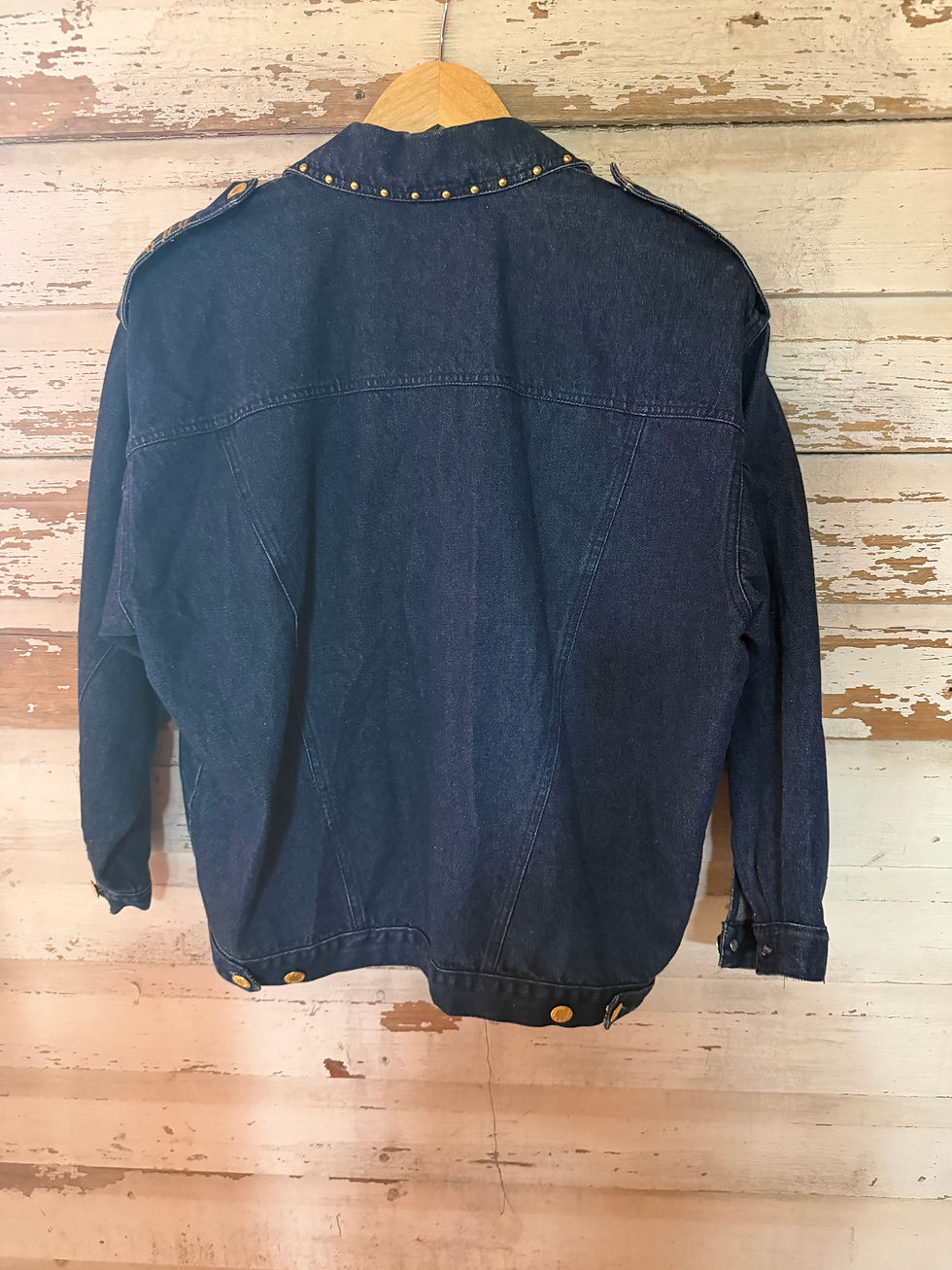 Thumbnail: c.1980s-90s Denim Nautical Jacket [S] 