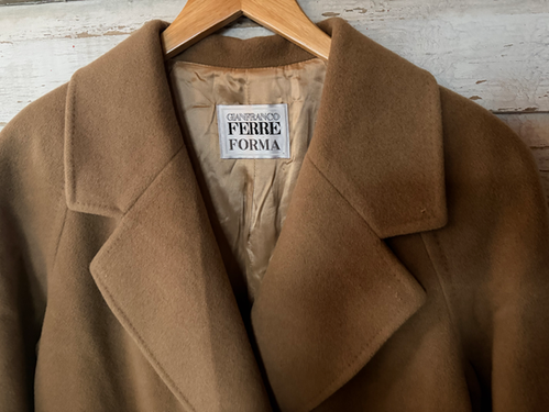 c.1990s Gianfranco Ferre Camel Coat [L] | DBV