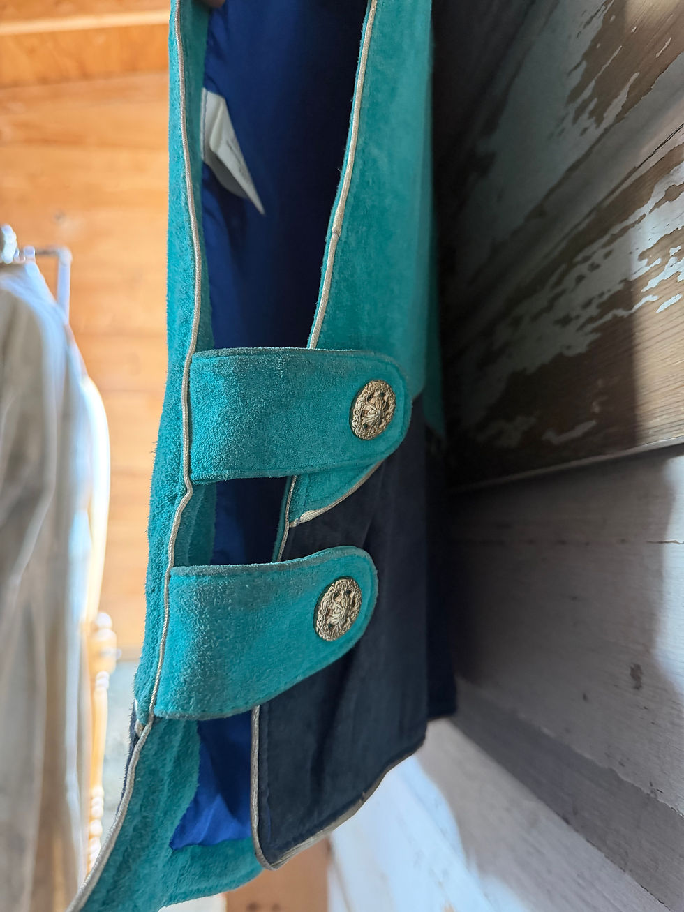 Thumbnail: c. 1970's Suede Air Balloon Vest [L]