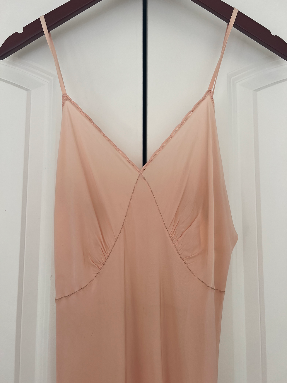 Thumbnail: c.1940s Blush Slip Dress [M] 