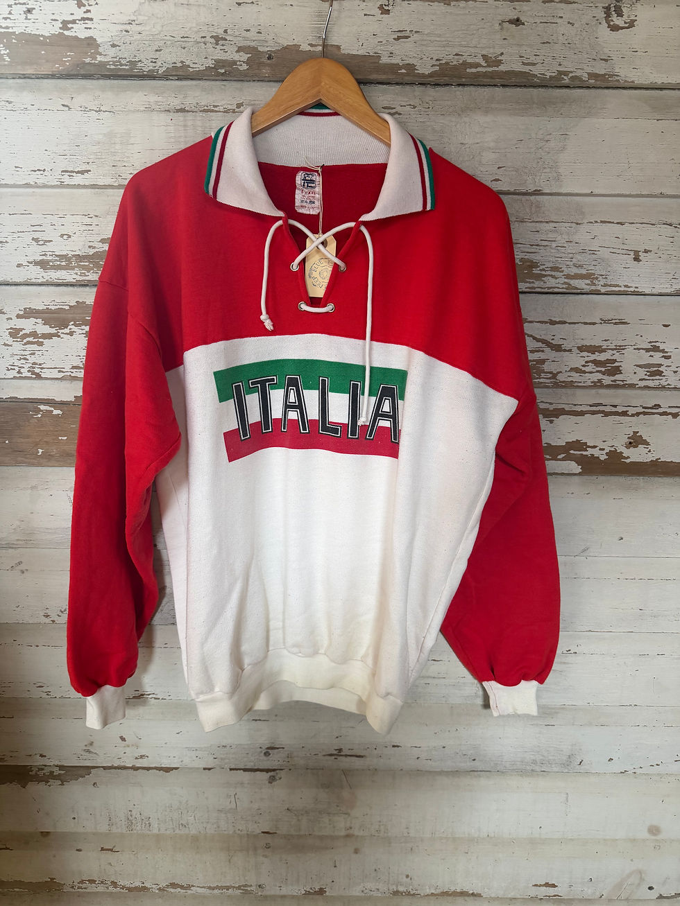 Thumbnail: c.1980s Italia Polo Sweatshirt [XXL/XL] 