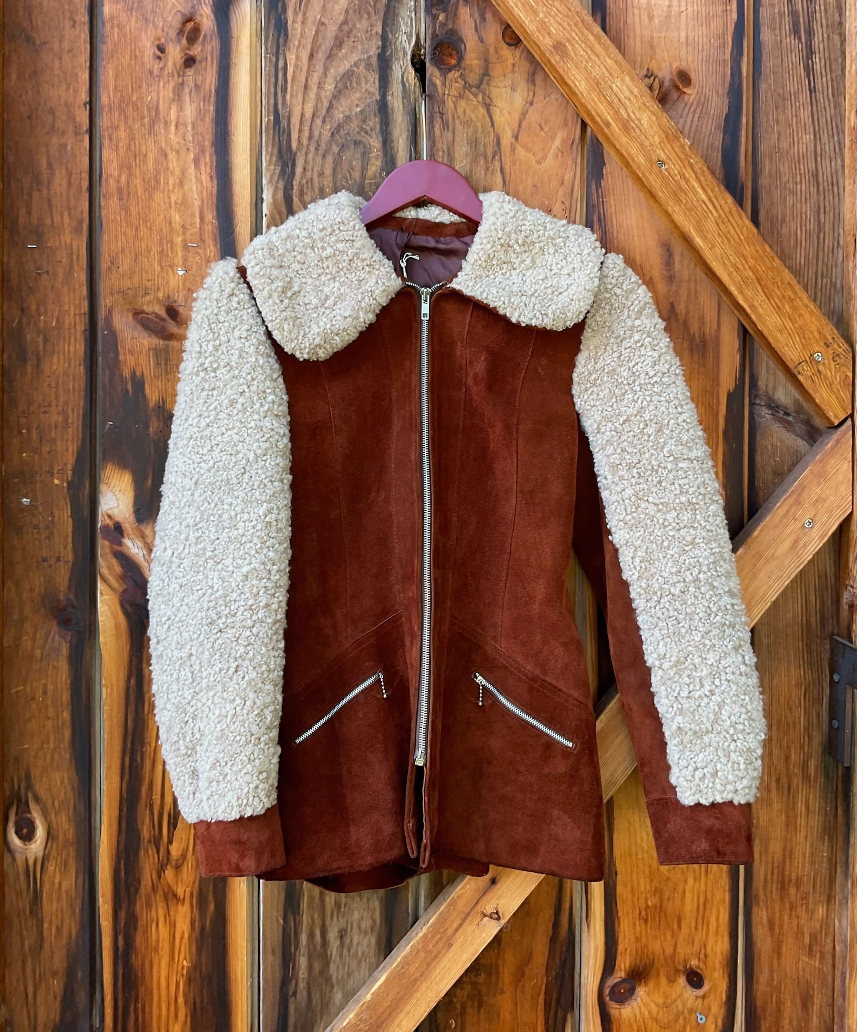 c.1960s Reverse Shearling Jacket [XS/S] 