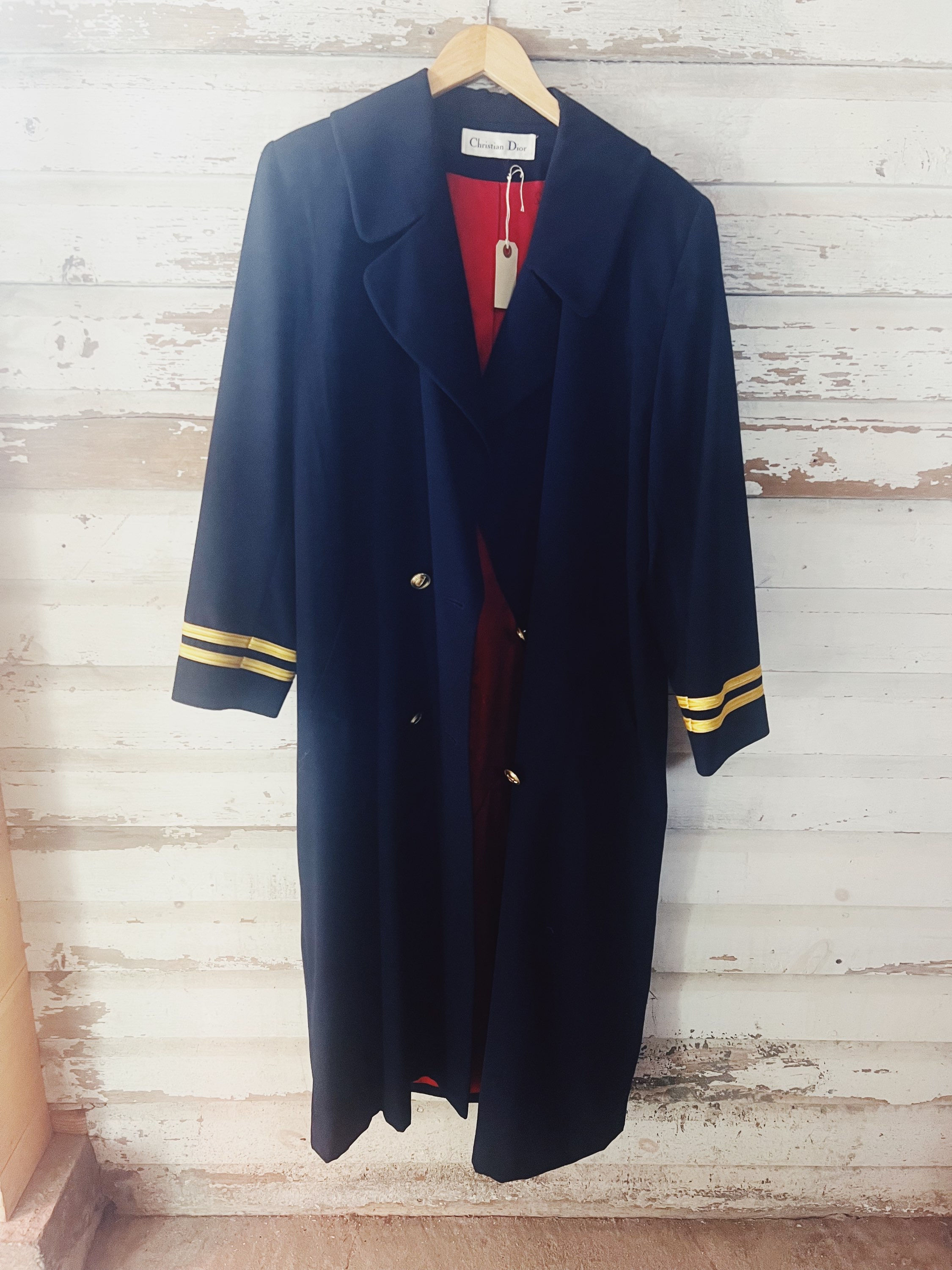 c.1980s Christian Dior Naval Coat  [L]