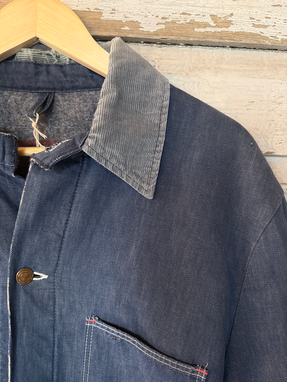 Thumbnail: c.1960s Wrangler Blue Bell Blanket Lined Chore Jkt [L] 
