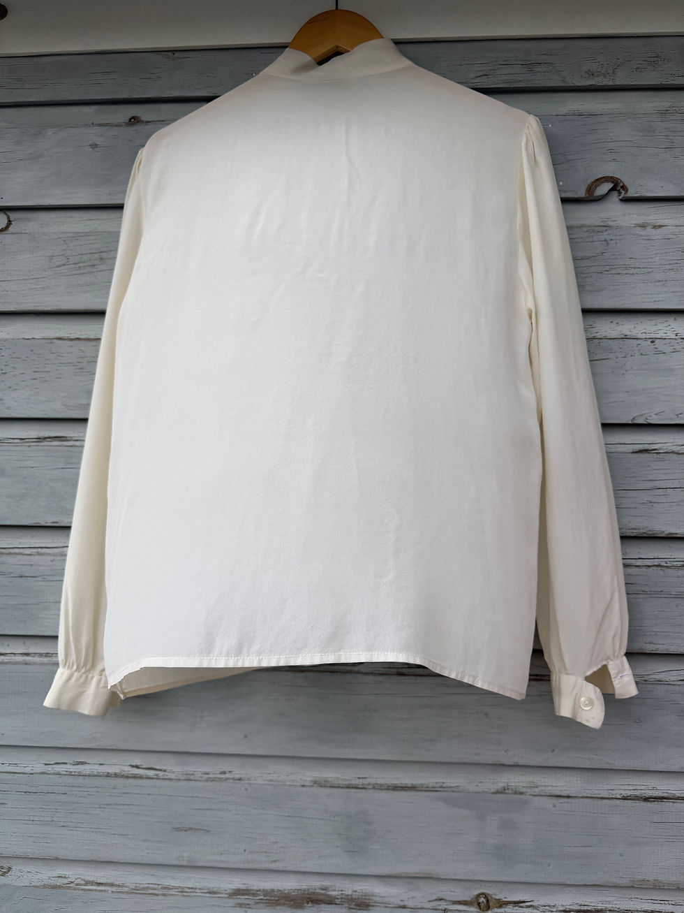 Thumbnail: c.1980s Celine Silk Blouse [46/L]