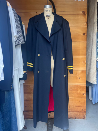 Christian Diorコートmade in US ネイビー c.1980s Christian Dior Naval Coat [L] | DBV
