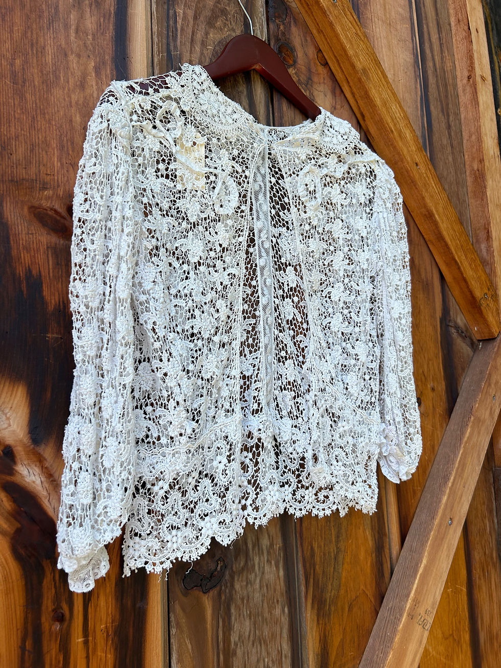 Thumbnail: c. 1930s Irish Crochet Top [S]