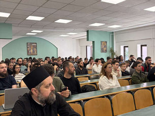 Предавање протојереја-ставрофора др Мирослава Симијоновића на Православном богословском факултету у Београду
