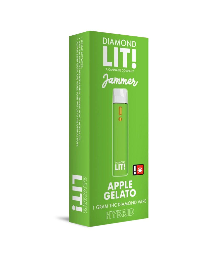 Diamond LIT! THC diamond – 1G disposable/ Apple Gelato (hybrid)