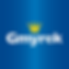 Gmyrek Logo mit gelber Krone auf blauem Hintergrund.