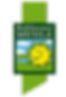 Logo der Bohlsener Mühle in grün mit einer gelben Sonne, die einen Weizenhalm im Mund hält, und blauem Himmel im Hintergrund