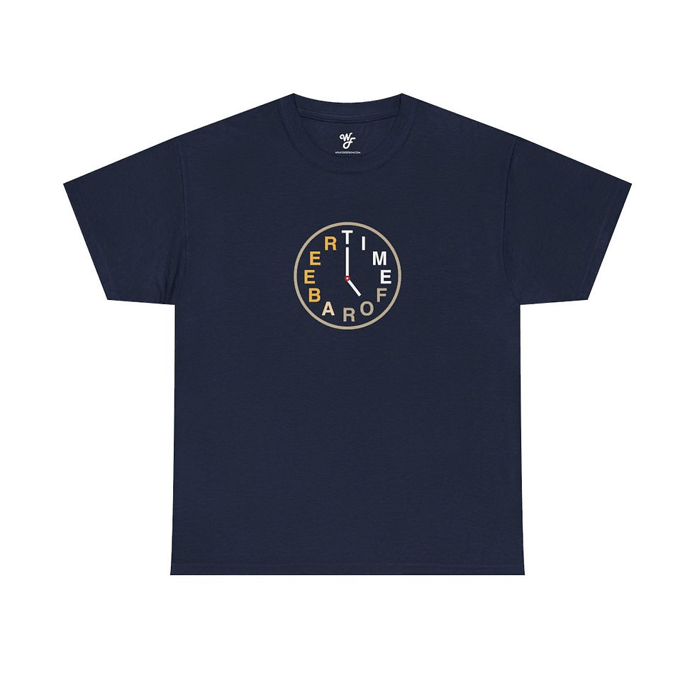 Adults Time for a beer Illustrated T-Shirt 