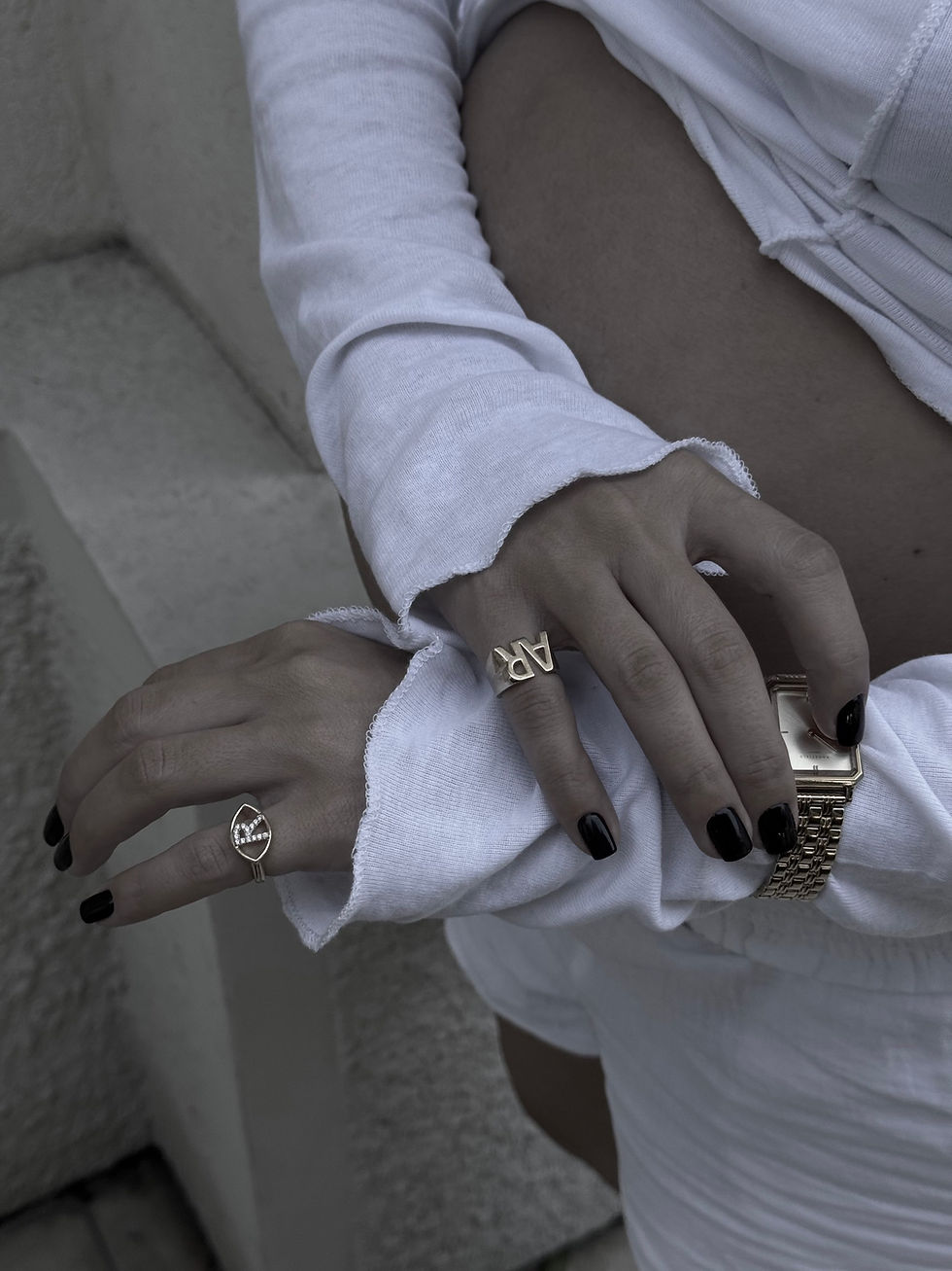 תמונה ממוזערת: LETTERS RIMG | GOLD 14K