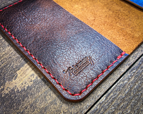 Tinkerman Leatherworks Mini Pocket Notebook – Refillable Leather Cover, Handmade USA – Composition Style