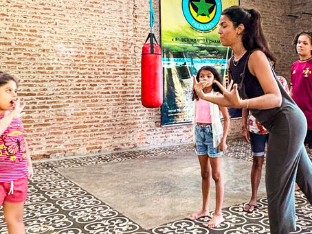 Educadora de Teatro Flávia Espinosa finaliza oficina no Centro Cultural Piollin