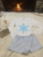 long sleeve snowflake top