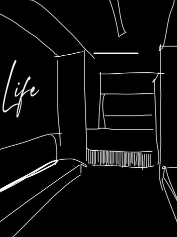 Modern waiting area with custom finishes and comfortable seating at Touch of Life PT”