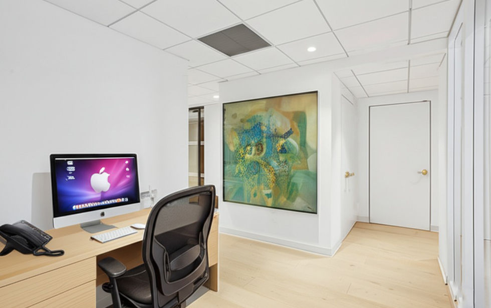  Private office with refined materials at 515 Madison office