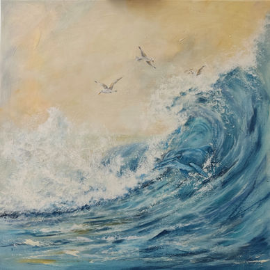 Meer, ocean, Wellen, contemporyart, Oceanlife