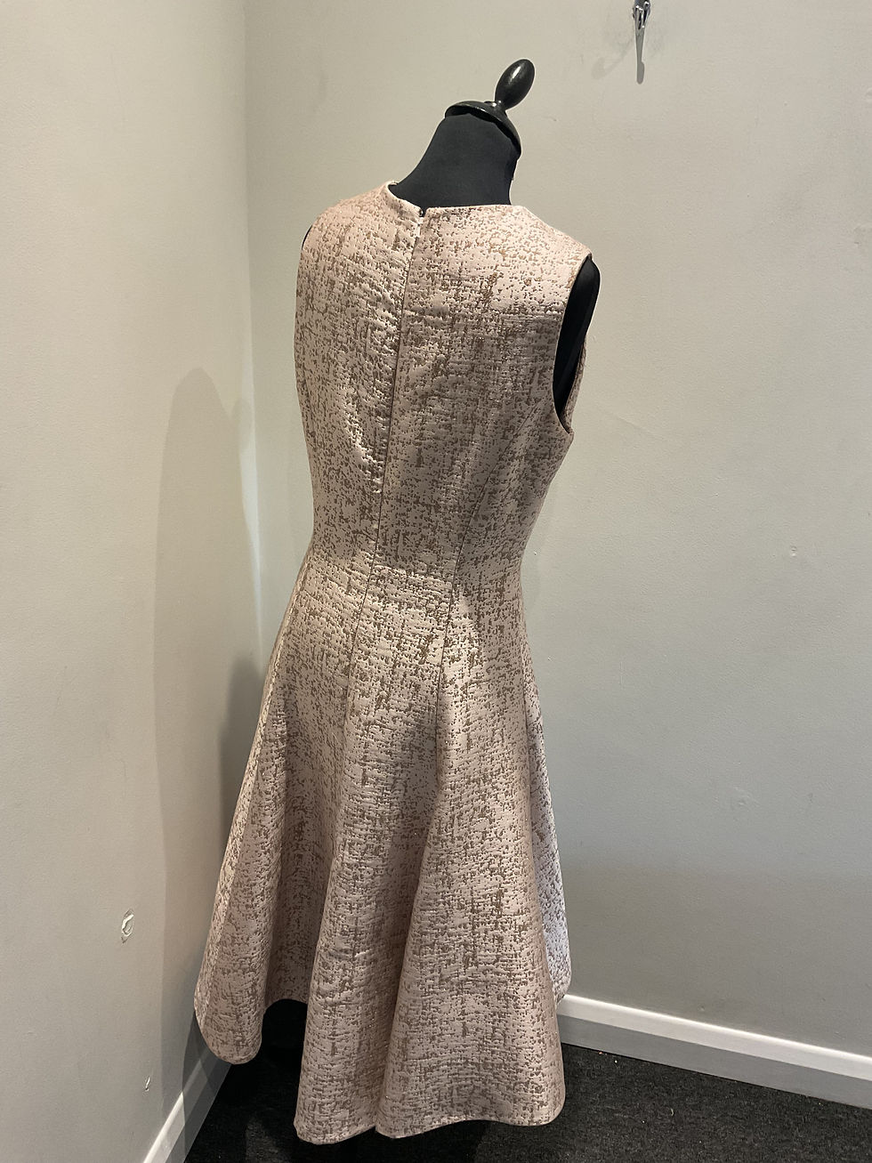 Thumbnail: Suzannah pink/gold fleck dress and cape size 10/12