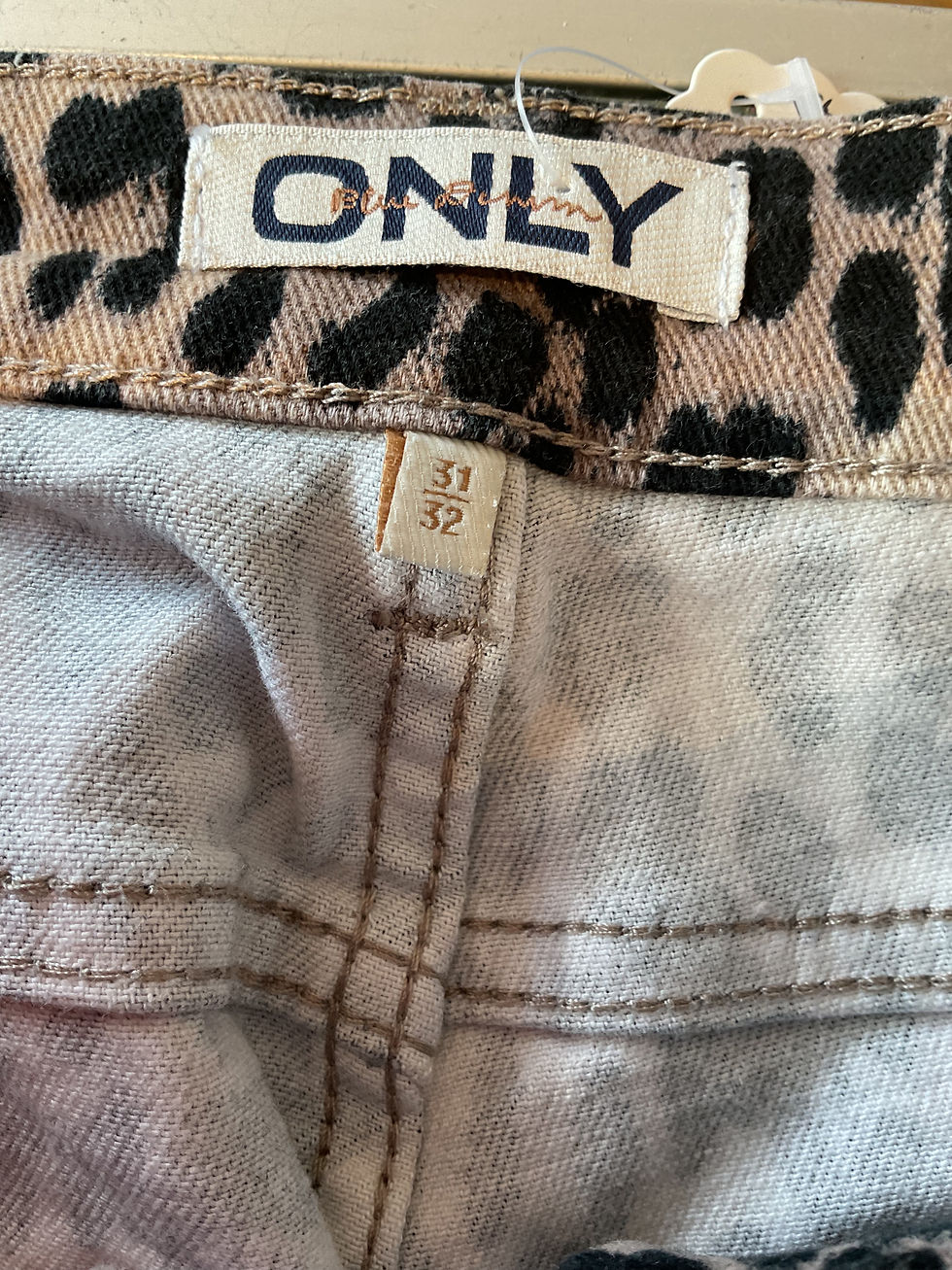 Thumbnail: Only animal print straight leg jeans size 31” waist