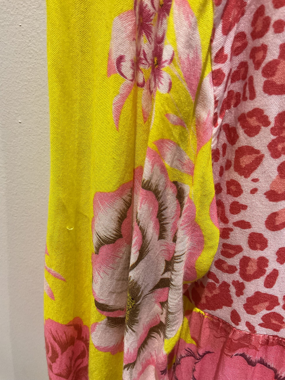Thumbnail: Charlotte sparre multicoloured print long sleeve dress size M