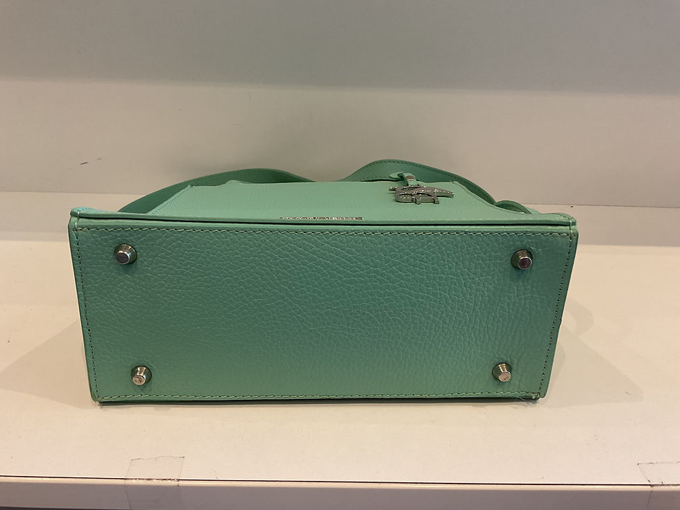 Thumbnail: Charlotte mint green top handle/crossbody bag