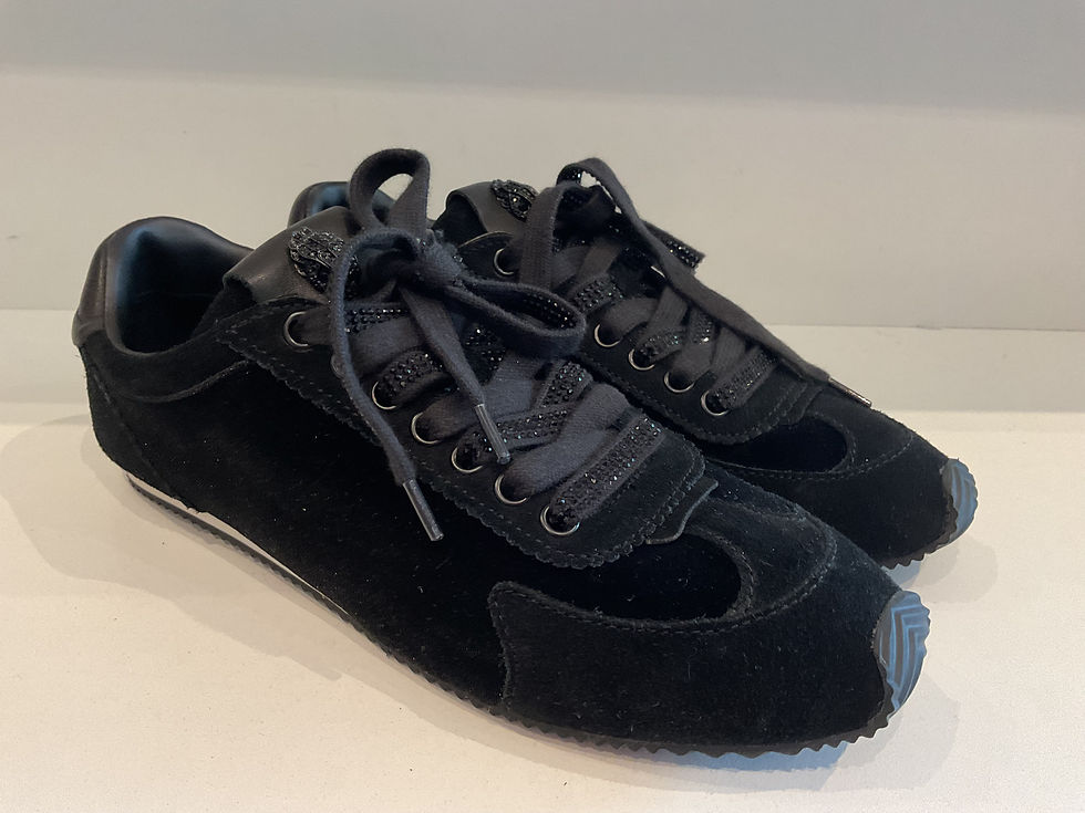 Thumbnail: Kurt Geiger “Islington” black velvet trainers size 6 (39)