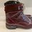 Thumbnail: Josef Seibel oxblood/burgundy leather biker boots size 7 (40)