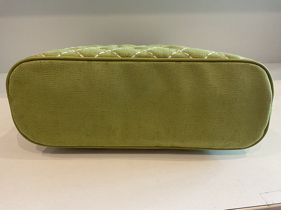 Thumbnail: Salvatore Ferragamo green contrast stitch small top handle bag