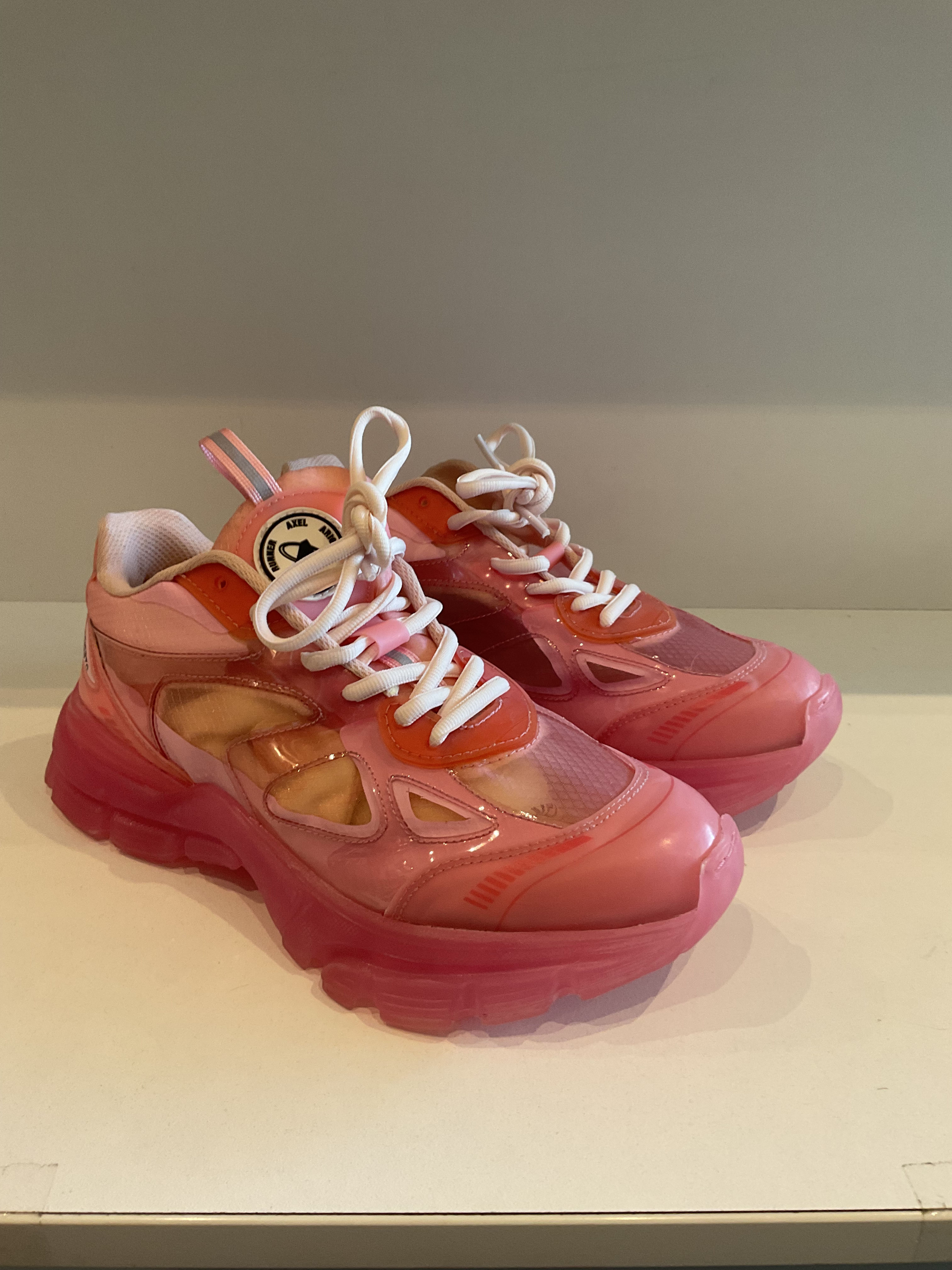 Axel Arigato pink marathon transparent trainers size 5 (38)