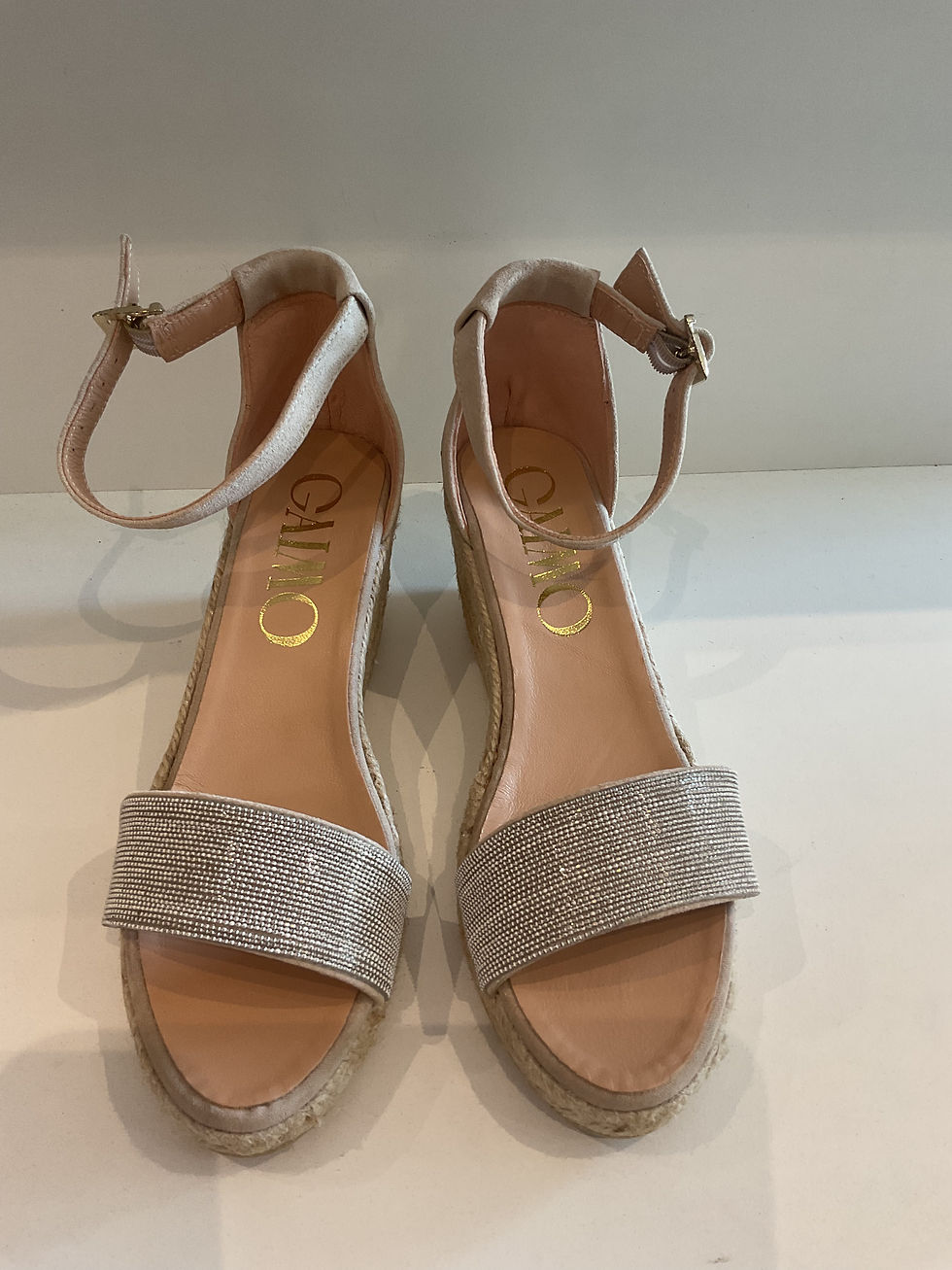 Thumbnail: Gaimo silver/nude espadrille size 5 (38)