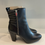 Thumbnail: Mint velvet black biker heeled boots size 4 (37)