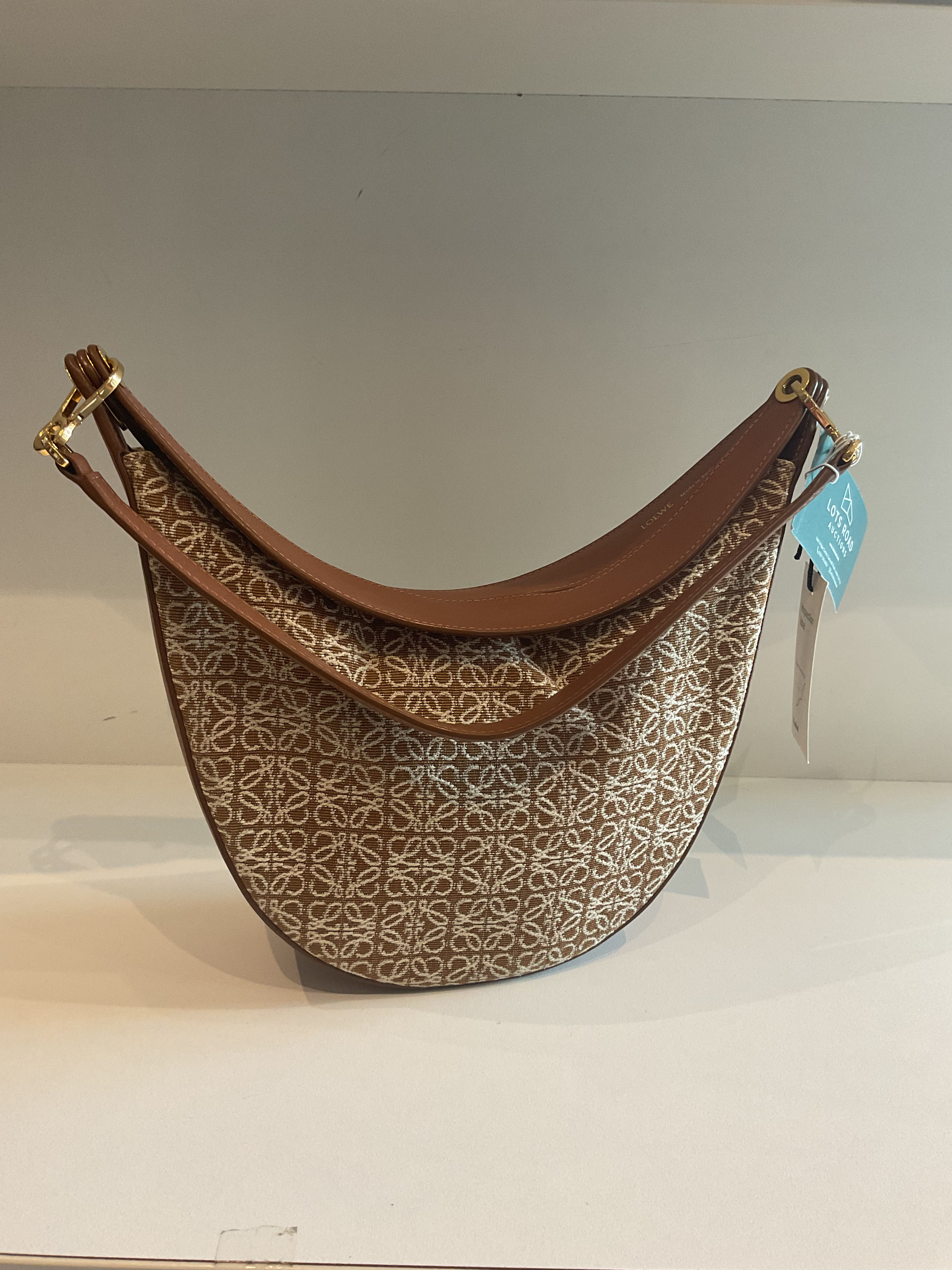 Loewe anagram “Luna” shoulder bag beige and brown