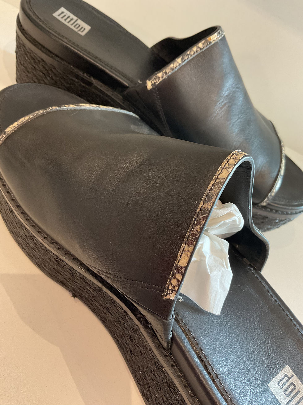 Thumbnail: Fitflop black “Elouise” platform sandals size 8 (42)