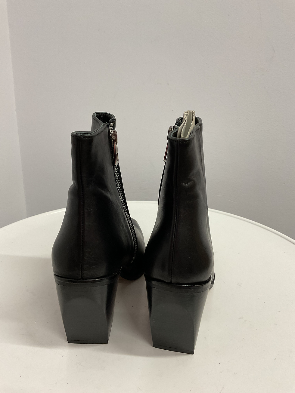 Thumbnail: Whistles black leather cowboy boots size 5 (38)