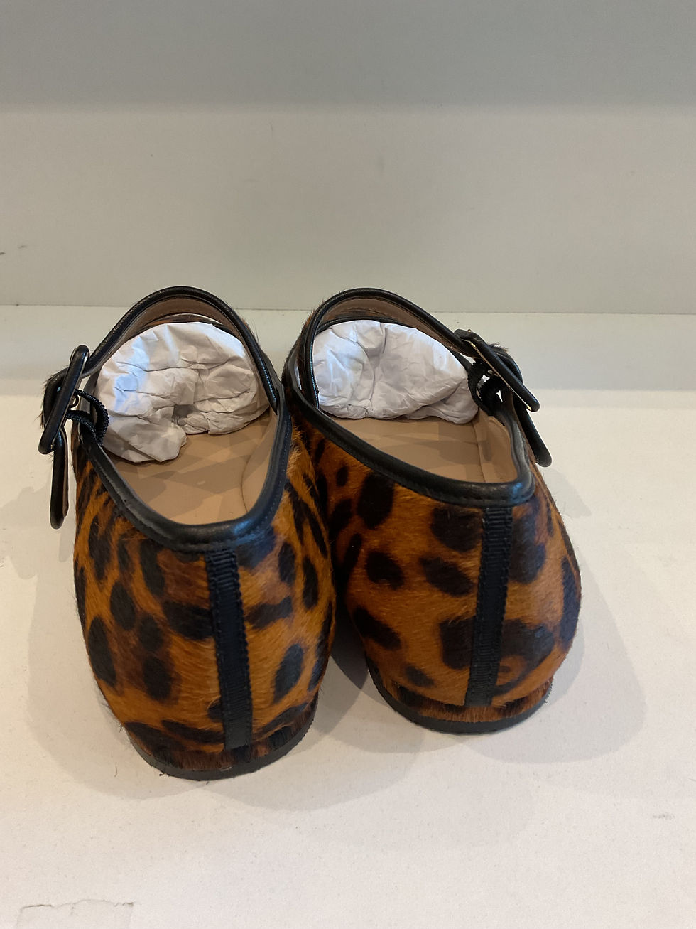 Thumbnail: Boden black/brown animal print Mary Jane shoes size 5