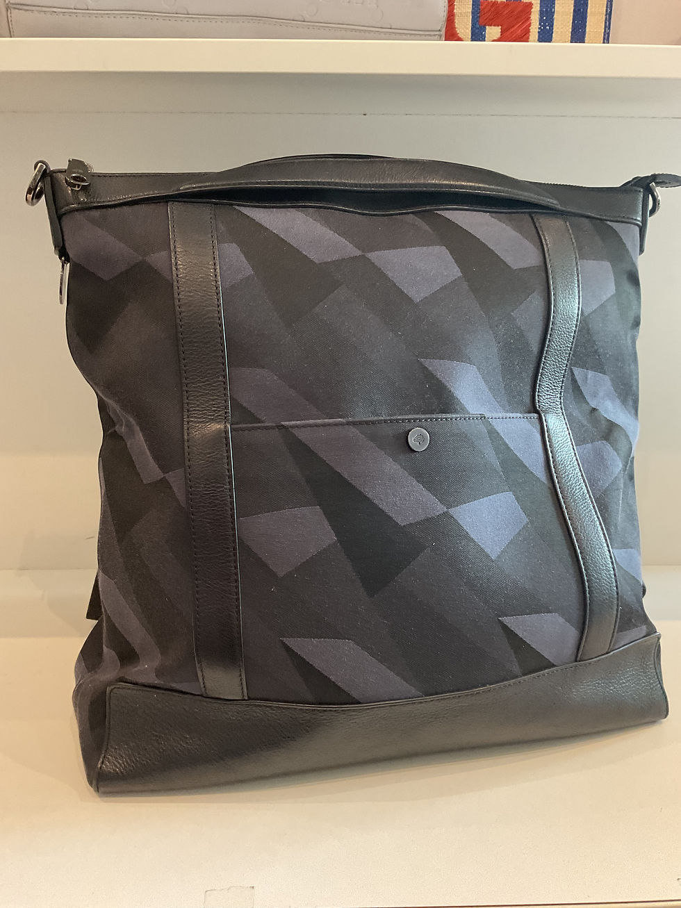 Thumbnail: Mulberry multitasker blue dazzle camo canvas and leather backpack 