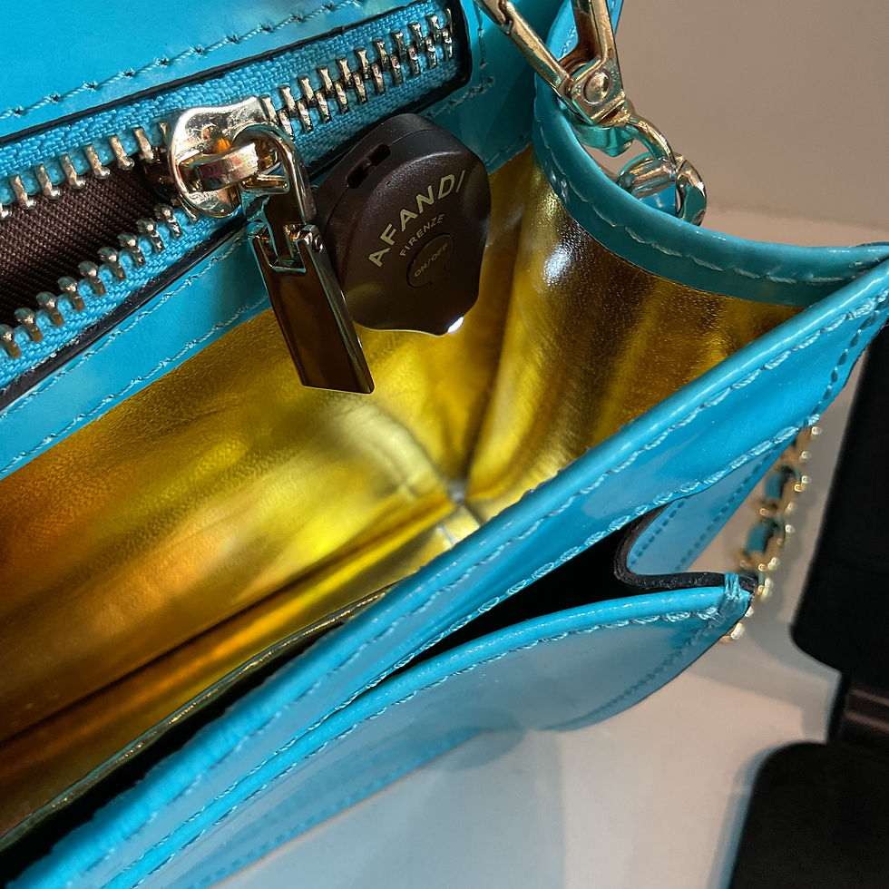 Thumbnail: Afandi Firenze turquoise crossbody bag as new 