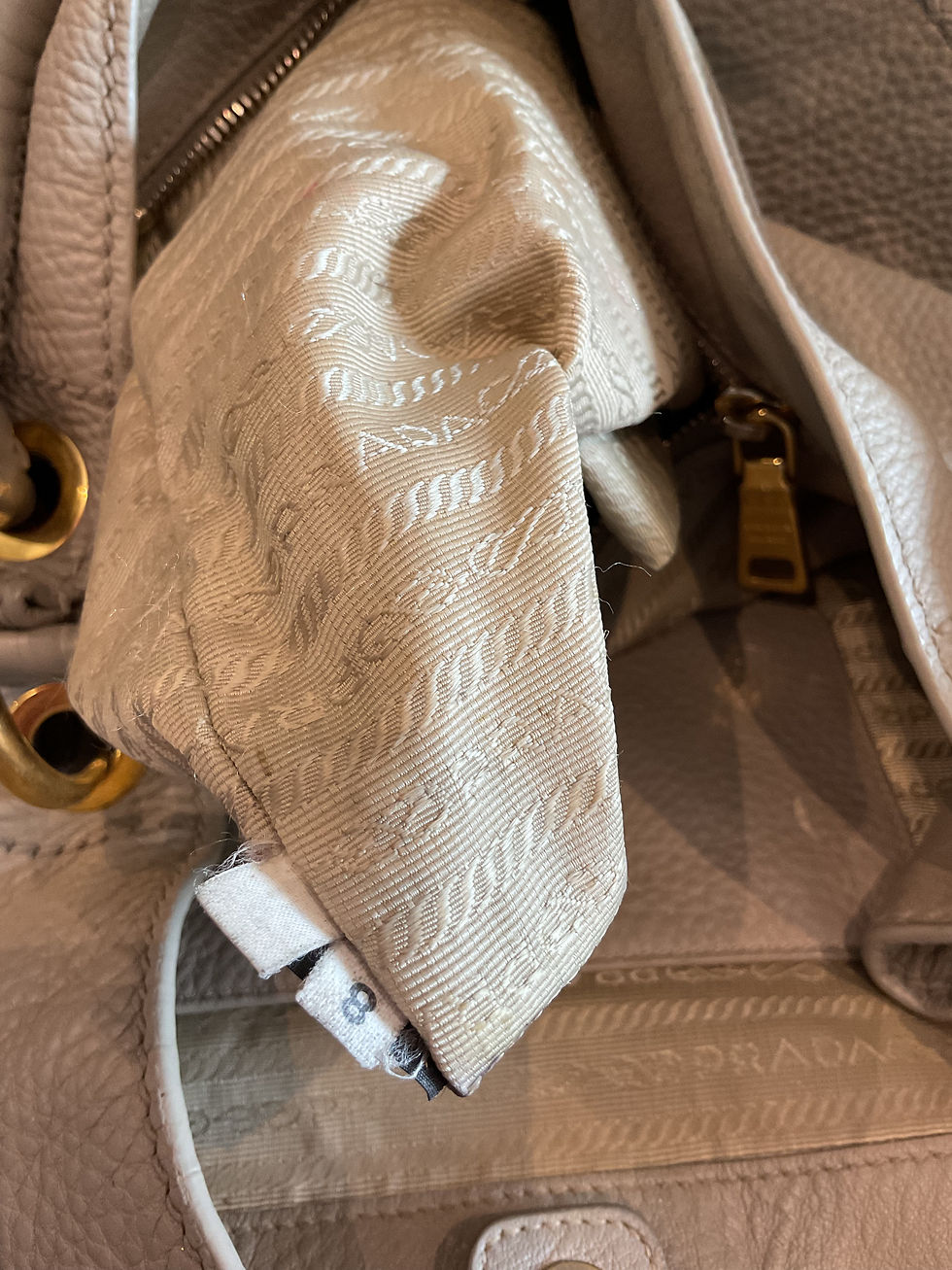 Thumbnail: Prada olive green pebbled leather slouch shoulder bag