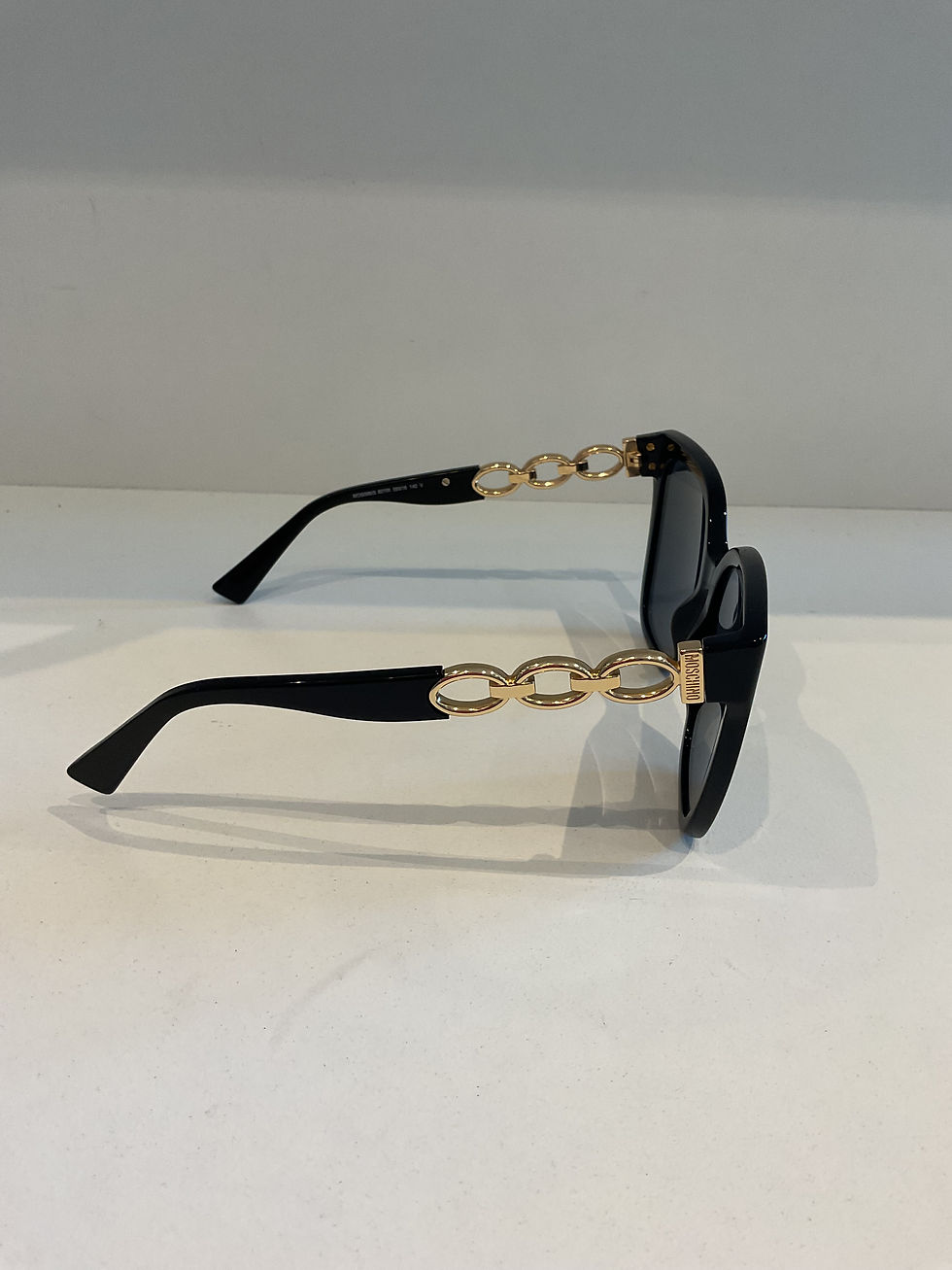 Thumbnail: Moschino cat eye black frame grey tint sunglasses 