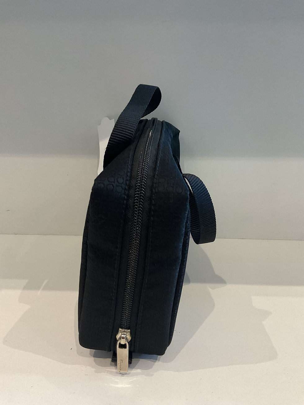 Thumbnail: Salvatore Ferragamo black monogram toiletry/cosmetic bag