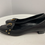 Thumbnail: Celine black leather flat shoes size 4  