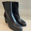 Thumbnail: Jigsaw navy leather/suede ankle boots szie 4 (37)