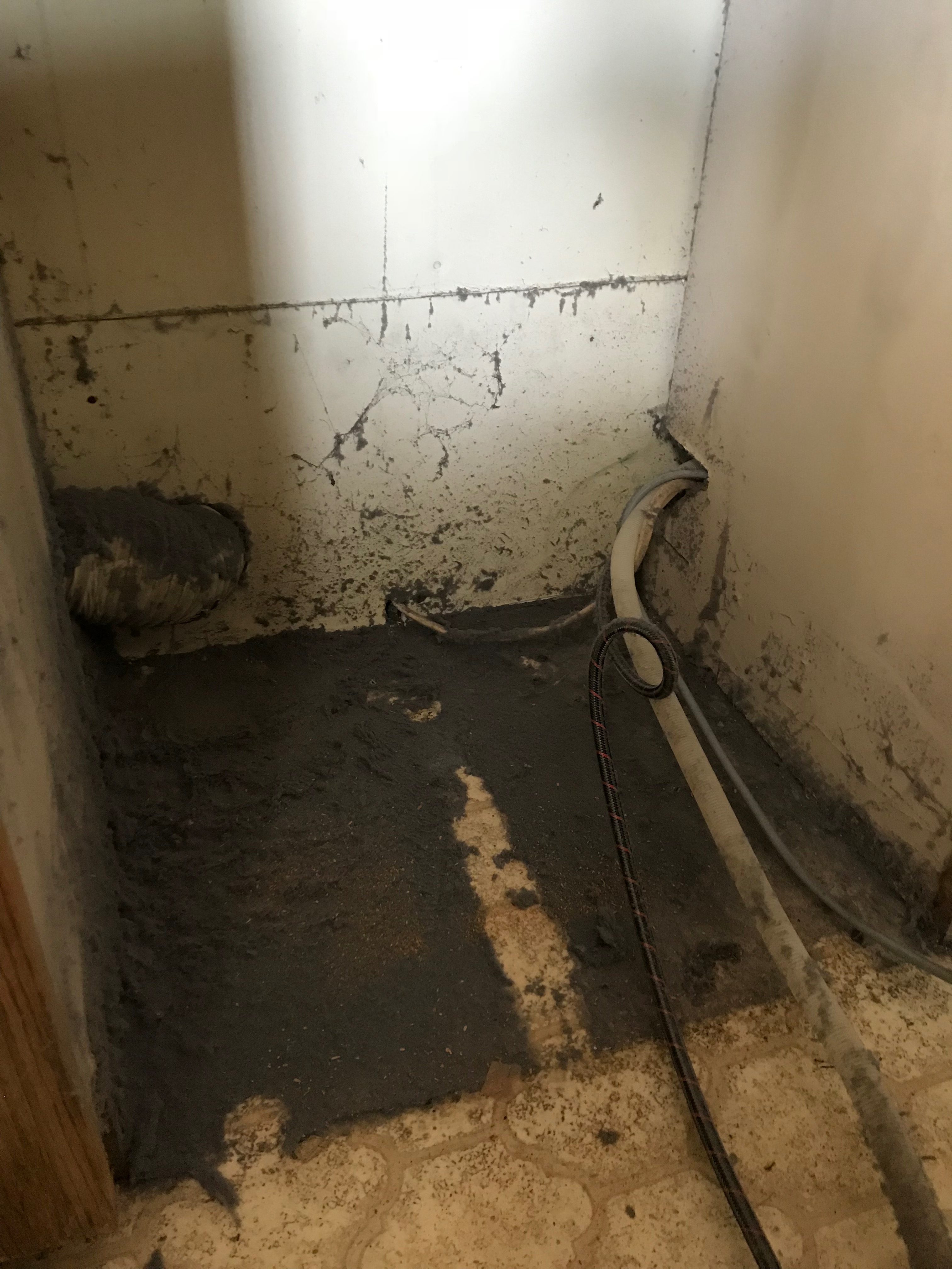 Area before cleaning